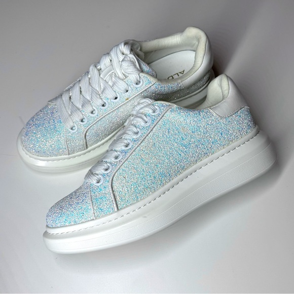 Aldo Women’s Sparkling White Glitter Sneakers Size- 7 ( New ) - Picture 8 of 10